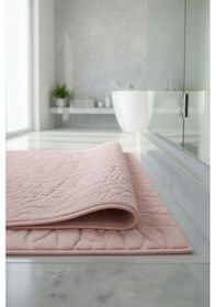 Resim Zayn Pudra Ayak Havlusu - 70x130cm, 790gr, %100 Pamuk, Spa Ve Otel Banyo Paspası, Günlük Kullanıma pudra 