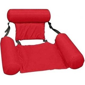 Resim Bloomnest Katlanabilir Su Şişme Yüzen Yatak Newway Kırmızı - Plaj, Havuz, Tatil İçin Mükemmel Kırmızı 