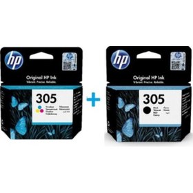 Resim HP 305 Renkli ve Siyah 2'li Set Kartuş 