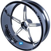 Resim Çınar Extreme 4 Parçalı Kesikli Tasarımlı Jet Siyah Jant Şeridi Sticker Çınar Extreme 