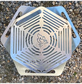 Resim Kamp Ayısı Campytri Grill Max : Katlanabilir Izgara Mangal - 2mm Galvaniz Çelik, Taşıma Çantalı Özel Tasarım Gri 