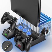 Resim Hepu TP4-882C PS4 3 Soğutma Fanlı Stand Şarj İstasyonu For P-4/Slim/Pro 