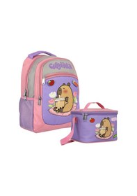 Resim Capybara Kız Çocuk Okul Sırt Çantası Ve Beslenme Çantası Seti - Mor - Pembe - Setcpb5233b Çok Renkli 