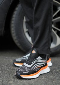 Resim SOLAZER Erkek Siyah Turuncu Sneaker Günlük Spor Ayakkabı 33 