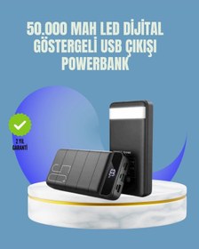 Resim Tüm Cihazlarla Uyumlu 50.000 Mah Powerbank - Yüksek Kapasiteli, Led Gösterge Ve Akıllı Koruma Fonksiyonlu Belirtilmemiş 