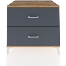 Resim Kronos Şifonyer 2 Çekmeceli 88x59x80 Çam-antrasit Çam 