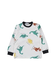 Resim Civil Boys Dinozor Baskılı 2-5 Yaş Pijama Takımı - Gri Füme 