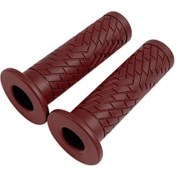 Resim Hightower Evrensel 22mm Koyu Kırmızı Motosiklet Tutma Sapı Kaymaz Kauçuk Grip 