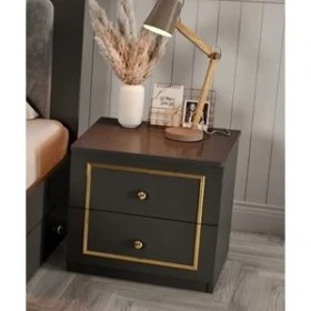 Resim Rosepal Mobilya Tokyo 2 Çekmeceli Antrasit Komodin 