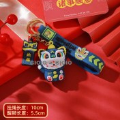 Resim Silver1 Ejderha Kedi Uyan Aslan Servet Kedi Sevimli Anahtarlık Kaplan Küçük Kolye Ejderha Bebek Karikatür Çanta Çekicilik Anahtarlık (Yurt Dışından) 