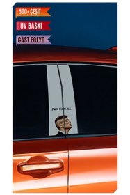 Resim HMNL Araç Kapı Direk Kaplama Folyosu Thomas Shelby Desenli (Sağ Sol Takım) (2 Adet) - 22x50 Cm 