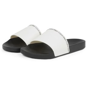 Resim Calvin Klein POOL SLIDE RUBBER Beyaz Erkek Terlik 