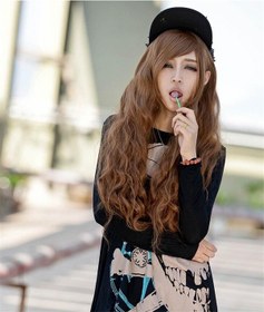 Resim Lebıhmurah Wg1570 Cosplay Peruk Nikzi Eğimli Mısır Haşlama 65cm 210g 