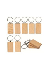 Resim Tcherchı Gravür Boşlukları Ahşap Anahtarlık Dikdörtgen 30 Adet 