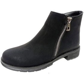 Resim Sdf 101-22 Yağlı Deri Trend Fashion Kadın Bot Siyah 