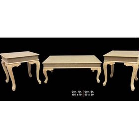 Resim Orta Ve Yan Sehpa Model Takımı Kayın Torna Lükens Aslan Ayak Ve K 