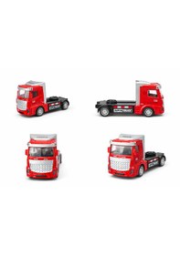 Resim Metal Çekici Tır Oyuncak Die Cast Şehir Kamyonu 1:32 Çekici Truck Model 12 Cm Kırmızı 