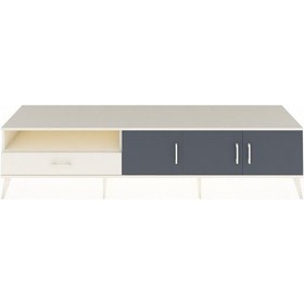 Resim Hyperion Tv Ünitesi 3 Raflı Tek Çekmeceli 3 Kapaklı 220x44x51 Aytaşı-antrasit/aytaşı Antrasıt/aytası - Aytası 