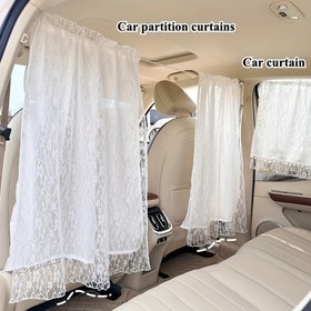 Resim Araba Bölme Perdesi - Basit ve Güzel Çift Katmanlı Yalıtım Gizlilik Ekranı, Yaratıcı Asılabilir Araba Güneşlik, Vantuzlu Pencere Perdesi 