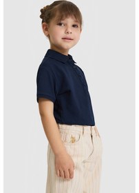 Resim U.s. Polo Assn. Kız Çocuk Lacivert Tişört Basic 50328218-vr033 