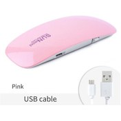 Resim Pembe Mini 6w Uv Led Tırnak Kurutucu Lamba Taşınabilir Usb Kablosu Hediye Ev Kullanımı Jel Oje Usb Lamba 