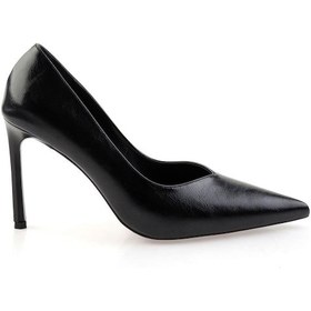 Resim Siyah Kadın Klasik Topuklu Ayakkabı K01565016042 Siyah 