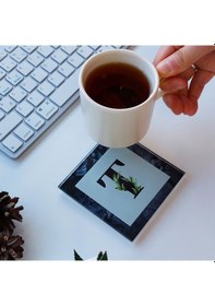 Resim Decorita Cam Bardak Altlığı T Harfli Tasarım 4'lü Takım 10 x 10 CM Çok Renkli 