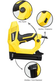 Resim Rtrmax Rtm4040 Elektrikli Zımba Ve Çivi Çakma Tabancası 