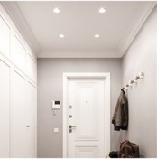Resim Agoodshop 12w 1cm Panel Aydınlatma Ultra-ınce Gömme Dairesel Downlight Mutfak Ayak Kiremit Led Panel I Beyaz 