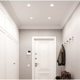 Resim Agoodshop 12w 1cm Panel Aydınlatma Ultra-ınce Gömme Dairesel Downlight Mutfak Ayak Kiremit Led Panel I Beyaz 