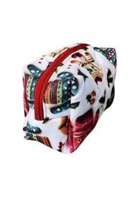 Resim Uretti - Petek 7523 3182 Kış Temalı Kazak Desenli Makyaj Çantası / Organizer - 20 Cm X 15 Cm 