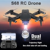 Resim Wezone 4k Kameralı S68 Rc Drone: Çocuklar İçin Katlanabilir Mini Quadcopter, Yerçekimi Sensörü Ve Fpv Özellikli 