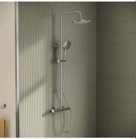 Resim Vitra Aquaheat Bliss 240 A47205 2f Termostatik Duş Sistemi, Krom Krom 