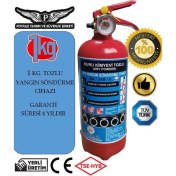 Resim Poyraz 1 kg ABC Kuru Kimyevi Tozlu Araç Tipi Yangın Söndürücü – TSE ve CE Belgeli, Yüksek Performanslı Güvenli Kullanım 