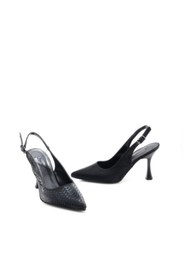 Resim PİSAGOR Pisagor Ps-32650 8,5 Cm Topuklu Kadın Arkası Açık Stiletto Ayakkabı 