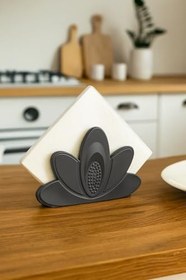 Resim Porsima L-0344 Dekoratif Kağıt Havluluk Masa Üstü Havlu Kağıtlık Peçetelik 4x12cm Siyah, L-0344 