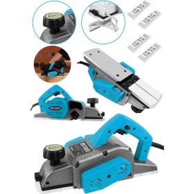 Resim Steiner Alman 4200 W Bakır Sargı Metal Şanzıman Motor Korumalı Çift Bıçaklı Planya Rende Makinesi + 4 Bıçak 