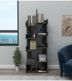 Resim Iboda Nysa 10 Bölmeli Kitaplık Koyu Gri 