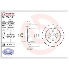 Resim Honda City 5 Arka Fren Diski 2009-2012 Brembo 08b60221 2adettir 
