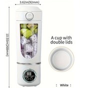 Resim Honeybeeshop Beyaz 700ml Usb Şarjlı 3 Modlu Taşınabilir Meyve Sıkacağı Blender Smoothie Yapma Makinesi 