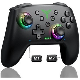 Resim Q218-ae-fm-kablosuz Denetleyici Nintendo Anahtarı Oled Konsol Pro Gamepad İle 600 Mah Şarj Edilebilir Pil Programlanabilir Turbo Fonksiyonu 