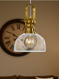 Resim NOONLUX DESIGN&LIGHTING Edam Siyah Sarkıt Kafes Gold Detay Kaplama Oturma odası Salon Mutfak Antre Restaurant Cafe Bar 