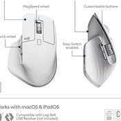 Resim Logitech MX Master 3S Mac İçin Yüksek Performanslı 8.000 DPI Optik Sensörlü Sessiz Kablosuz Mouse - Beyaz 