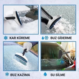 Resim Polham 25CM Ergonomik Araç Camı Kar Kazıyıcı, Çizik Yapmaz, Eli Yormaz Pratik Kar ve Buz Kazıyıcı 