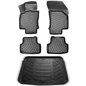 Resim Rizline Audi A3 Hb 2013-2020 3D Paspas+Bagaj Havuzu Seti 