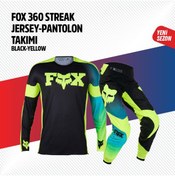 Resim Fox Siyah Sarı Jersey Pantolon Takımı 