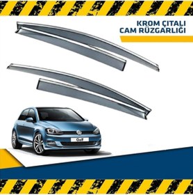 Resim Point Vw Golf 7 Mügen Cam Rüzgarlığı ( Nikelajlı ) Hb 2013 - 2021 Arası 4 Lü Set 