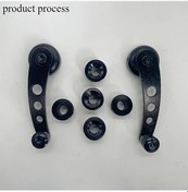 Resim Topshop1 1 Takım Evrensel Alaşımlı Araba Pencere Kolu Black İle Otomobil Camlarınızı Yükseltin 