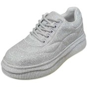 Resim Guja 24k439 Kalın Taban Taşlı Fantazi Kadın Spor Ayakkabı Gri 