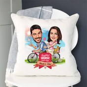 Resim Pikniğe Giden Romantik Çiftler Yastık 